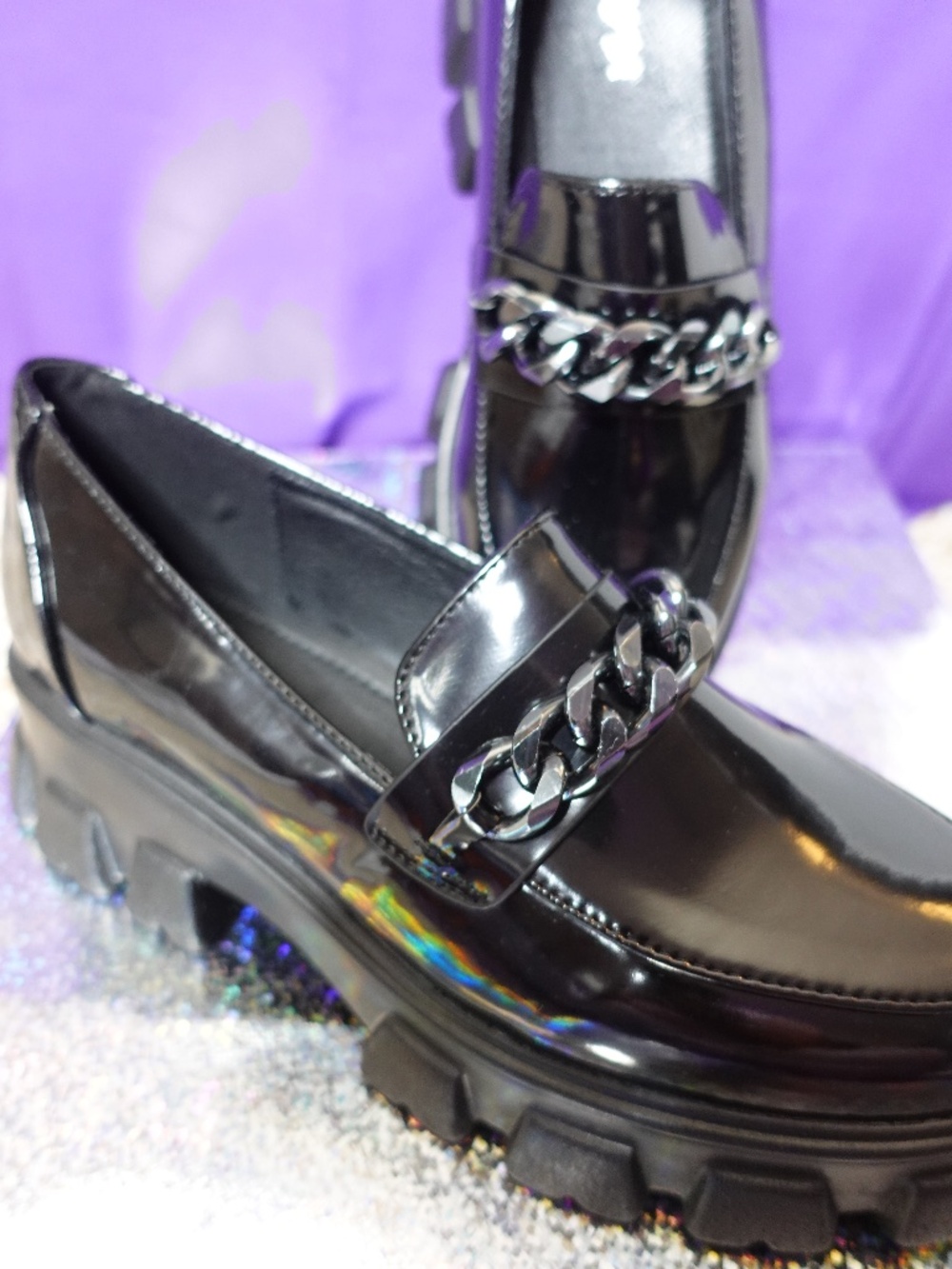 Black loafers